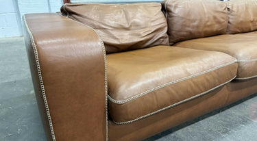 Machalke Valentino Leather Sofa Brown Three Seater