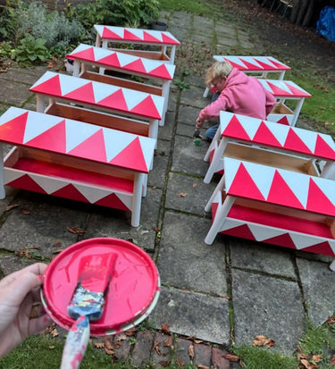 7 x Circus bench seats