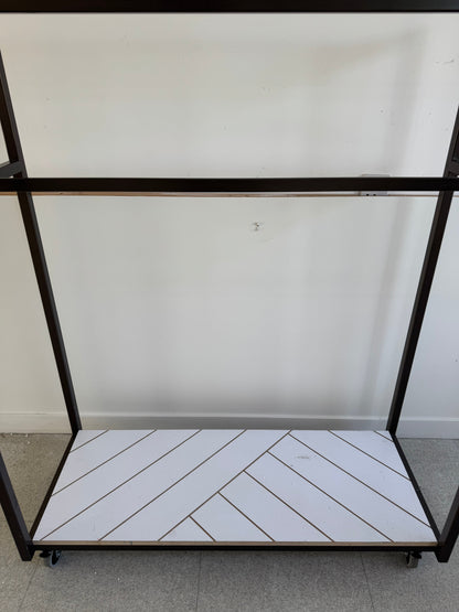 Sophisticated clothes rail with geometric design base - 9 available
