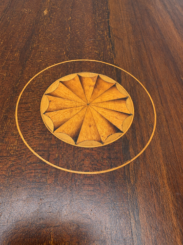 Fine Antique Edwardian Inlaid Mahogany Octagonal Occasional Table (c. 1900)