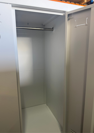 Locker Cabinet White 90x45x180 cm Steel