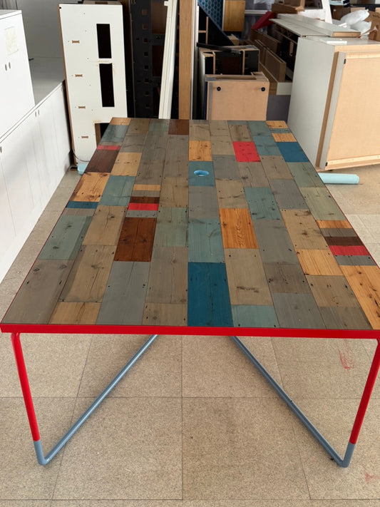 Reclaimed wood meeting table