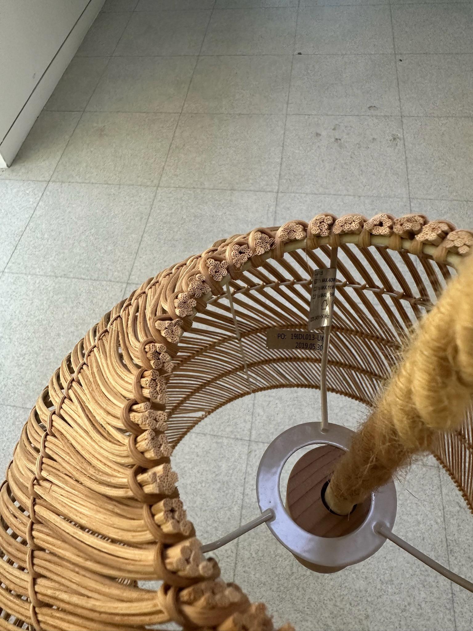 Java Lamp Table Rattan 70s style natural rattan 'Java' lamp shade from MADE. – USED Creative ...